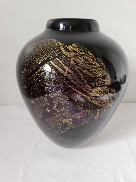 STUNNING CHUCK SIMPSON ART GLASS VASE636151217209611117