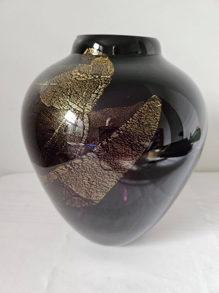 STUNNING CHUCK SIMPSON ART GLASS VASE63615121720961111