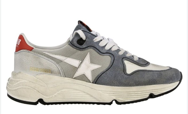 NW GOLDEN GOOSE sneakers RUNNING SOLE G36MS963.06 white grey US 10* Carousel 1