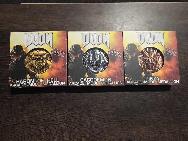 Doom medallions and 2 other metal ingot63708421775874110