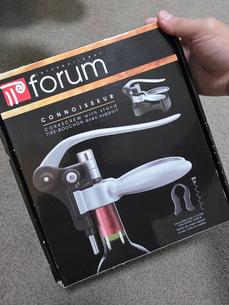 Forum Connoisseur Corkscrew with Stand – Lever-Style Wine Opener Set Carousel 1