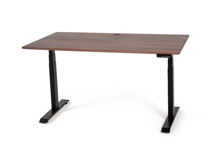 Stand Desk PRO Hardwood - American Walnut - 1500mm x 800mm - Desk Top Only - New Carousel 1