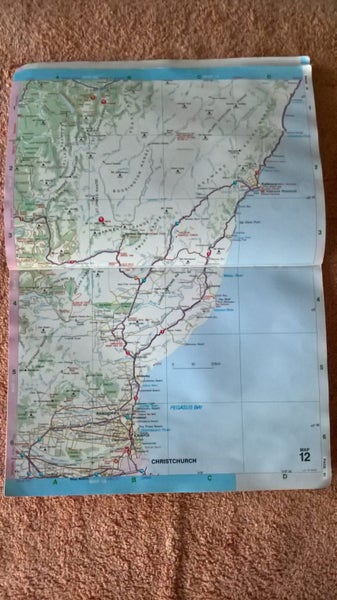 Vintage NZ Road Map- Moa Beckett Publishers Carousel 12