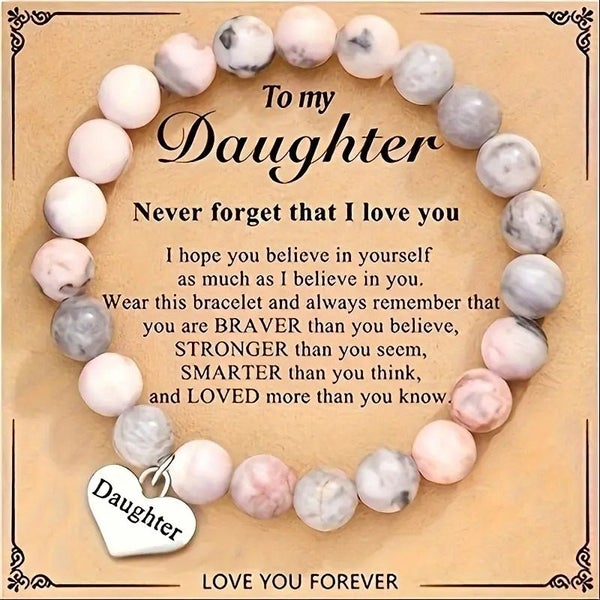 Bracelet Zebra Stones Natural Stone Bracelet Mom and Daughter Carousel 2