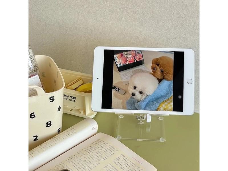 OUTMIX Acrylic Tablet Stand Desktop Adjustable Folding Transparent Holder For Carousel 1