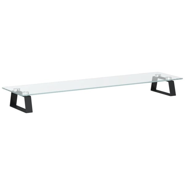 Monitor Stand Black 80x20x8 Cm Tempered Glass And Metal Tiaxxp Carousel 8