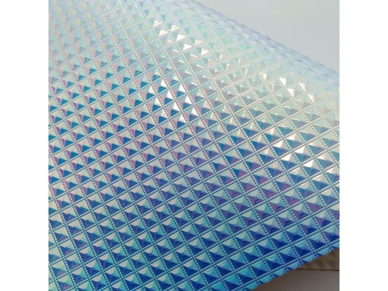 3PCS 21X29CM Iridescent Embossed Plaids Synthetic Leather For DIY Accessories Carousel 1