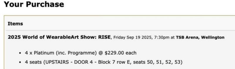 WOW Awards night sold out platinum tickets Carousel 2