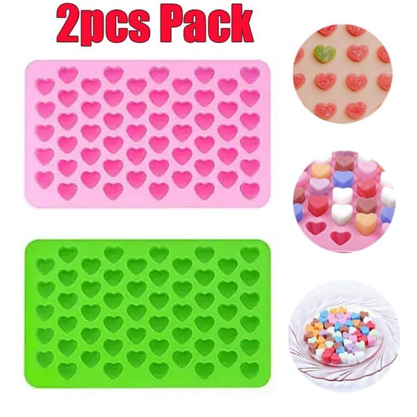 2pcs Silicone Moulds Hearts Soy Wax Soap Molds Carousel 1