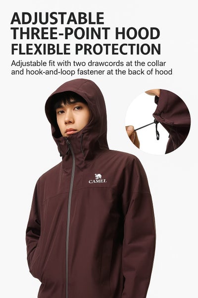 Men’s Waterproof Rain Jacket – Windproof, Breathable, | Outdoor / Everyday Carousel 1