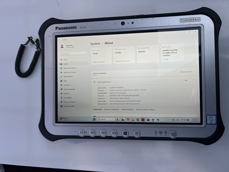 Panasonic ToughPad FZ-G1 Windows 11 intel i5 7th gen Carousel 1