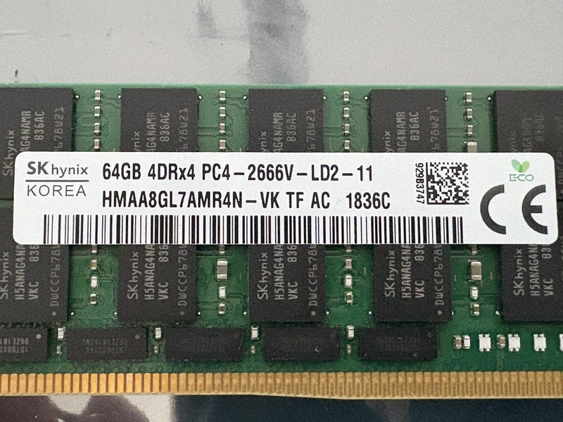 HPE Server Memory / RAM 64GB DDR4-2666 LRDIMM PN:840759-091 Carousel 3