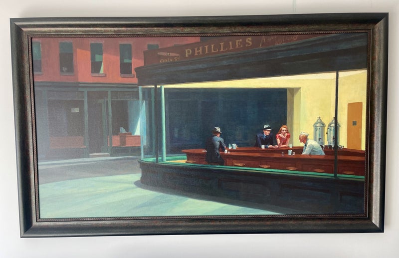 Framed Edward Hopper ‘Nighthawks’ – Oversized Giclée Print, Framed in London63617473723267113