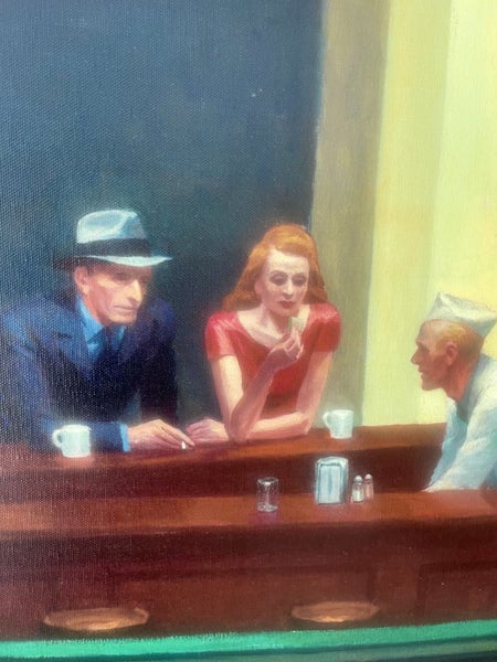 Framed Edward Hopper ‘Nighthawks’ – Oversized Giclée Print, Framed in London63617473723267114