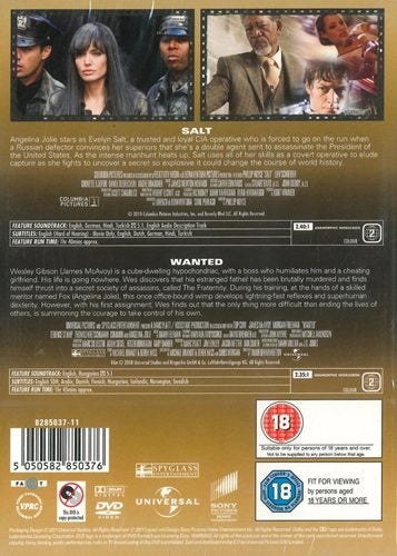 Salt / Wanted (2 Movie Pack) Region 2 Carousel 2
