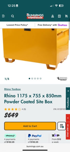 Rhino Powder Coated Site Box 1175 x 755 x 850 Carousel 6