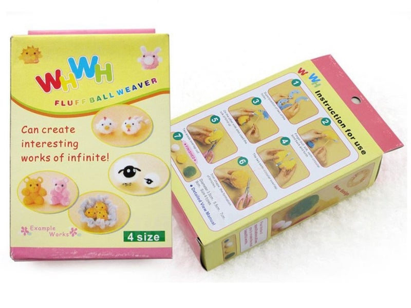 Pom Poms Maker Fluff Ball Weaver 4 Sizes 8 Pcs64221353171459112