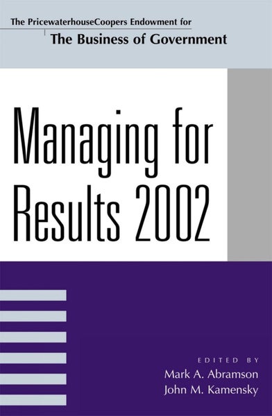 Managing For Results 2002 by Mark A. Abramson - Paperback Carousel 1
