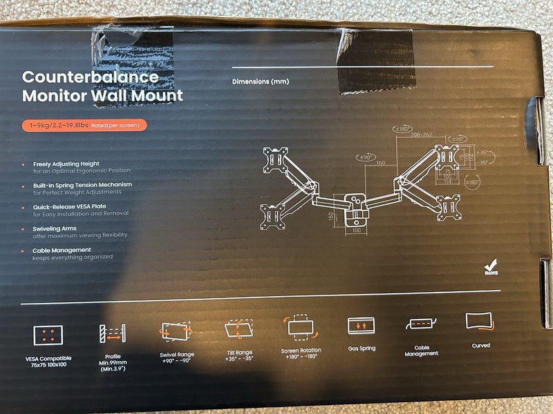 Brateck Dual Monitor Wall Mount Carousel 3