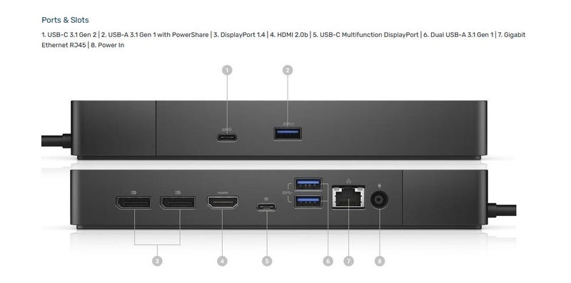 Dell WD19DCS USB-C Dual 4K Docking Station, with 180w power delivery Carousel 2