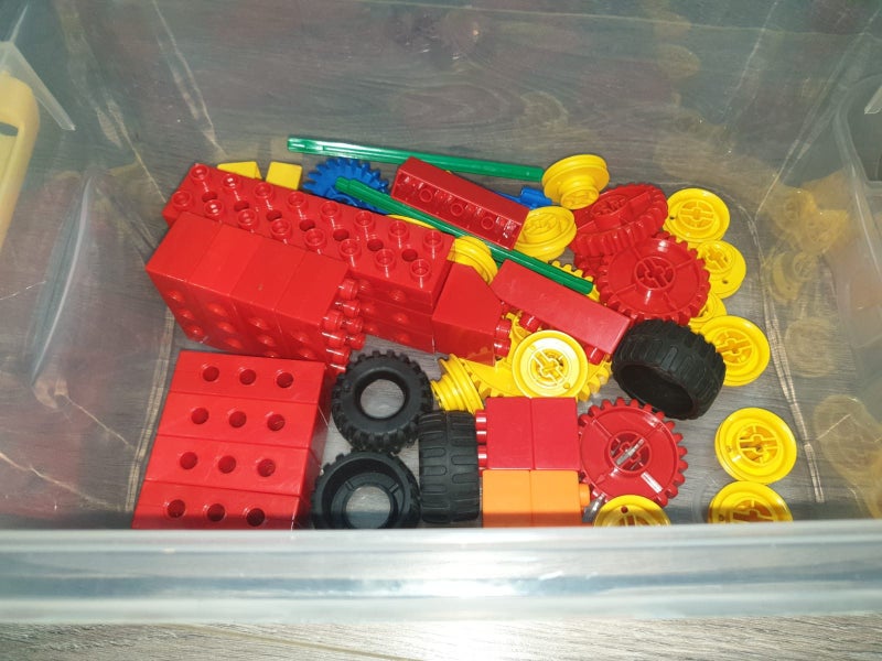 Gear Blocks Toy Set with motor Carousel 5