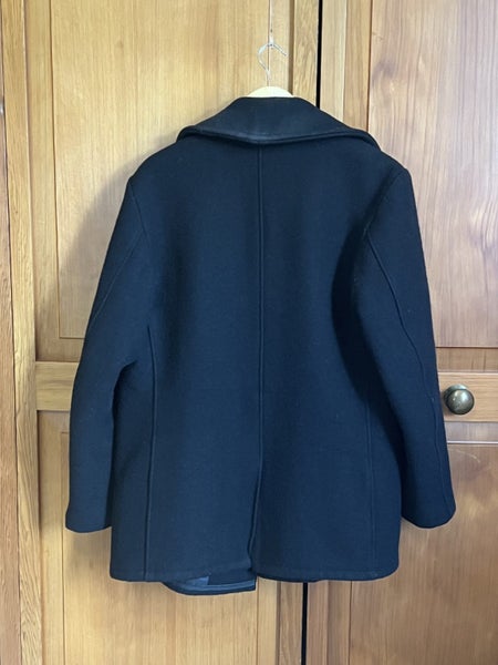Schott Wool Navy Pea Coat Black 3863615755140865111