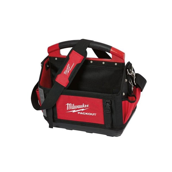 Milwaukee 48228315 PACKOUT 15 Inch 380mm 28 Pocket Jobsite Storage Open Tote Bag Carousel 1