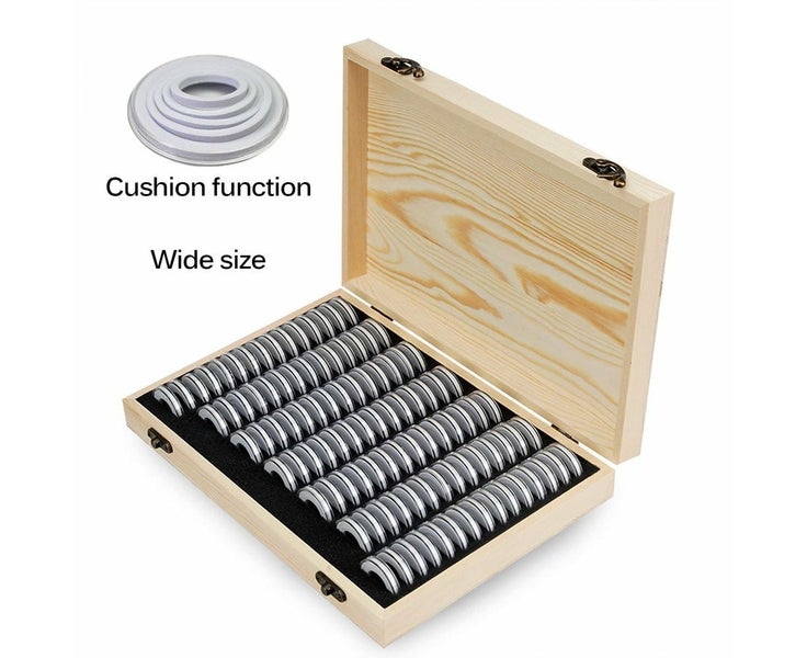 100 pcs Commemorative Coin Protection Box Coin Collection Box Copper Money St