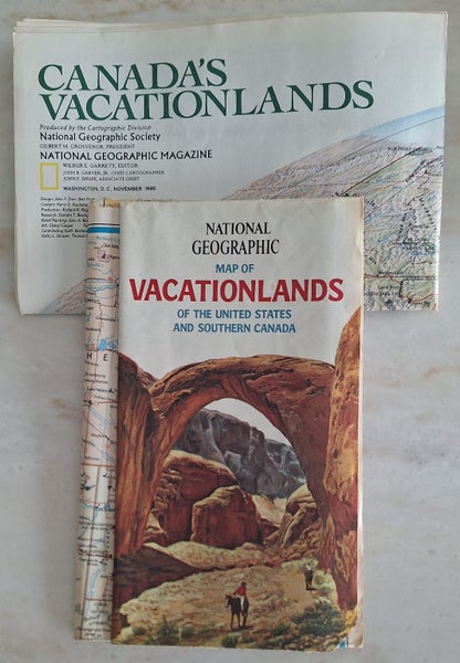 NATIONAL GEOGRAPHIC MAP - VACATION LANDS USA & SOUTHERN CANADA Carousel 1
