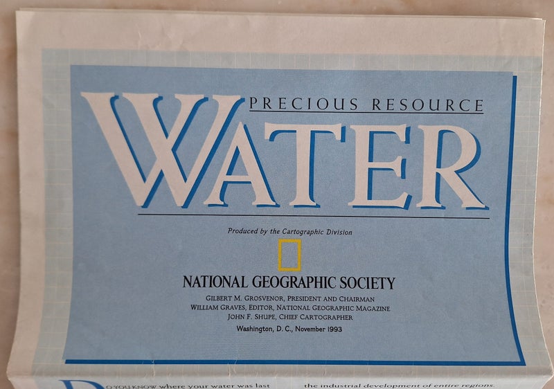 NATIONAL GEOGRAPHIC MAP - WATER 1993 Carousel 1