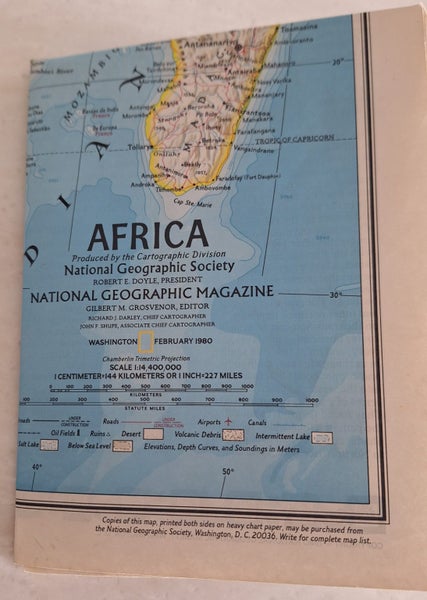 NATIONAL GEOGRAPHIC MAP - AFRICA, & NORTH WESTERN AFRICA Carousel 2