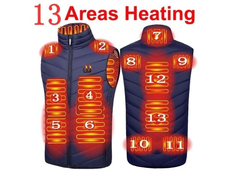 13/9 Area Usb Heated Jacket Men WomenHeated Vest Heating Vest Tactical Heated Carousel 1