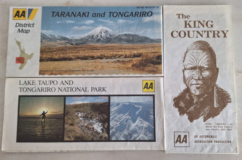 NZ AA TAUPO, TONGARIRO & KING COUNTRY MAPS Carousel 1