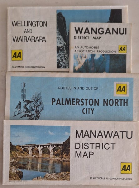 NZ AA MANAWATU, WANGANUI PALMERSTON NORTH, WELLINGTON WAIRARAPA MAPS Carousel 1