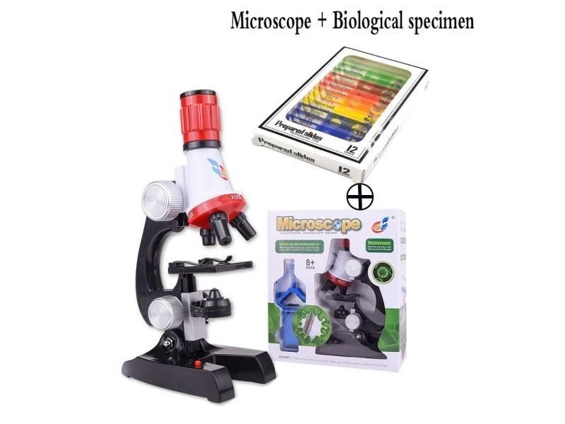 Microscope Kit Lab With LED Phone Holder For School Science Toys Carousel 1