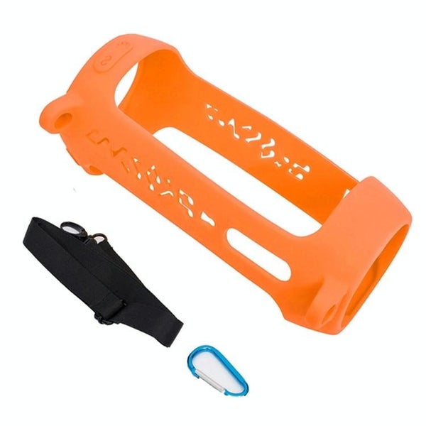 Parallel Shockproof Silicone Protective Case For Jbl Pulse4 With Carabiner & Lan Carousel 1