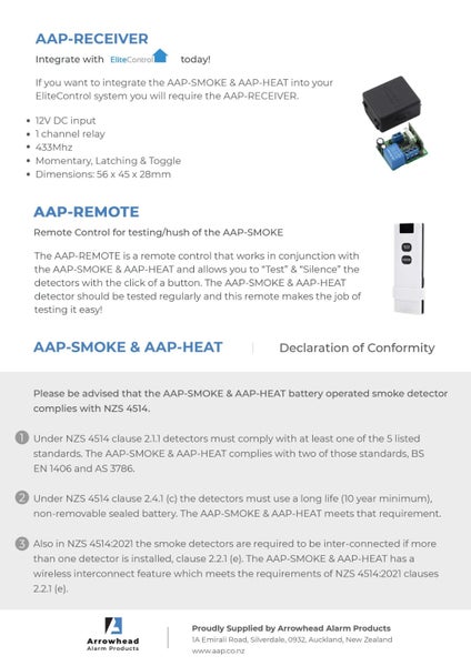 AAP | Wireless Interconnected Smoke & Heat Alarms/Detectors kit | DIY-Friendly Carousel 4
