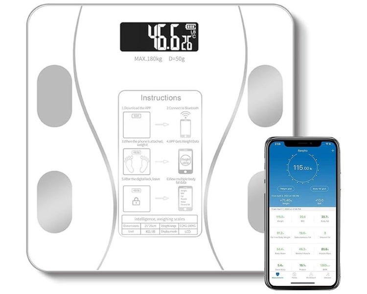 Digital Body Weight Scale Bathroom Scale (White) Carousel 1