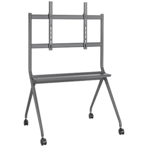 KONIC 50"-86" Heavy-Duty Mobile TV Cart Trolley - Weight Up to 120kg - Storage Carousel 1