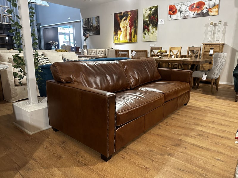 Urbano Interiors - Madison Aged Italian Leather 3 Seater Carousel 2