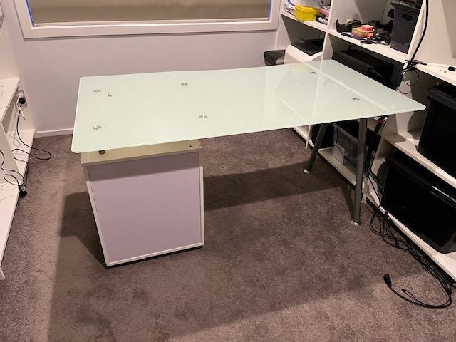 glass top desk Carousel 2