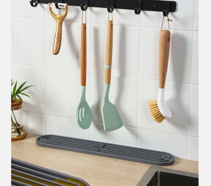 Dish Drying Mat Draining Drainer Mat Kitchen Counter Sink Rack Silicone Carousel 1