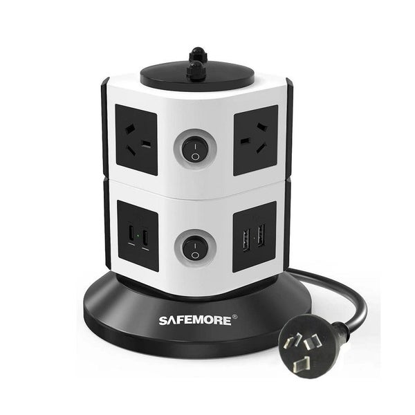 SAFEMORE VPS Origin 2 Level Power Board Station 6 Outlet + 2 x USB-A & 2 x US... Carousel 1