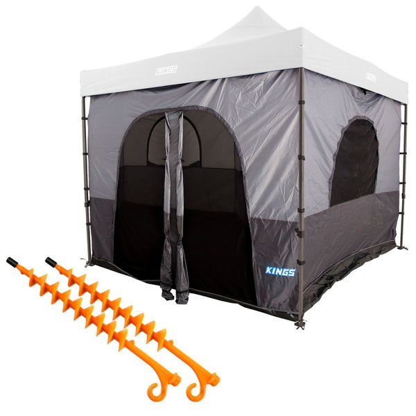 Adventure Kings Gazebo Tent Camping + 2x GroundGrabba Lite Sand Pegs Sand Pegs Carousel 1