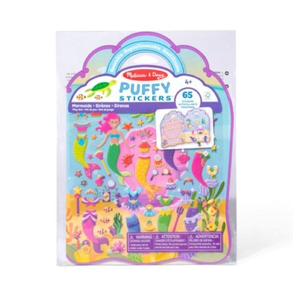 Melissa & Doug Reusable Puffy Sticker Play Set - Mermaid Carousel 1