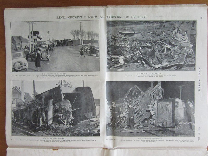 Otago Witness paper June 24, 1930.80 pages. Sockburn rail accident. ORIGINAL!. Carousel 2