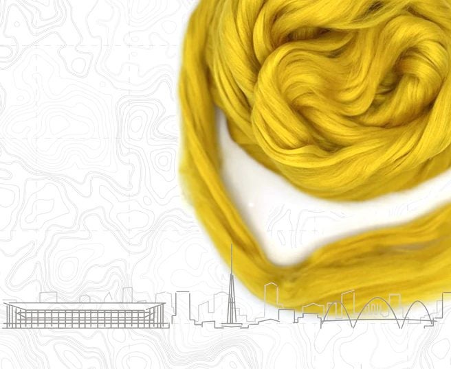 Spinning Nuno Felting Brasilia Yellow A Grade Mulberry Bombyx Silk 10gm Carousel 2