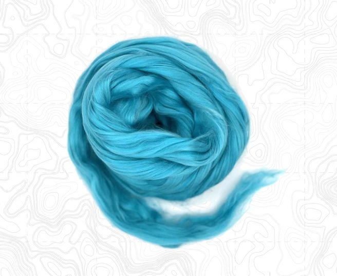 Spinning Nuno Felting San Marino Blue A Grade Mulberry Bombyx Silk Fibre 10gm Carousel 1