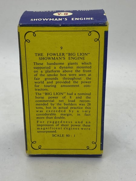 Matchbox Yesteryear - Y9 - Fowler "Big Lion" Showman's Engine (2 models) Carousel 9