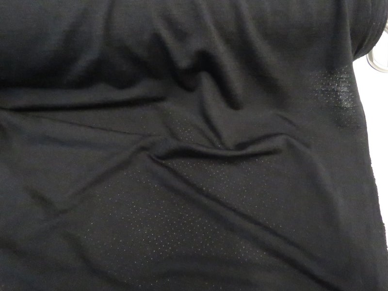 1.5m Sambuck Black 54% merino 46% polyester eyelet fabric 140g - 1.5m Carousel 1